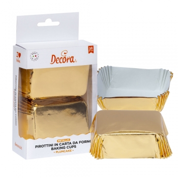 Mini Cake Papierbackförmchen - Gold